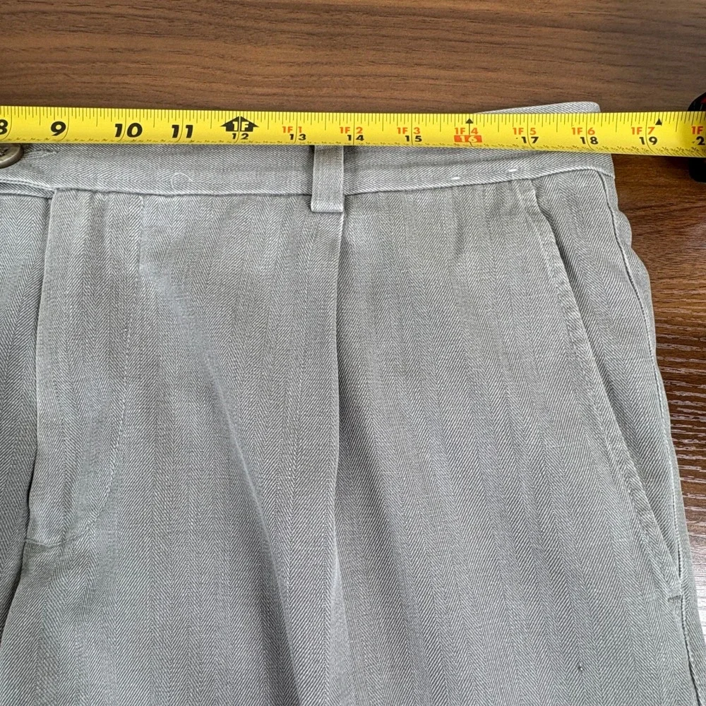 Tommy Bahama Mens‎ Gray Silk Blend Pleated Dress Pants 35x34 Floral Lined